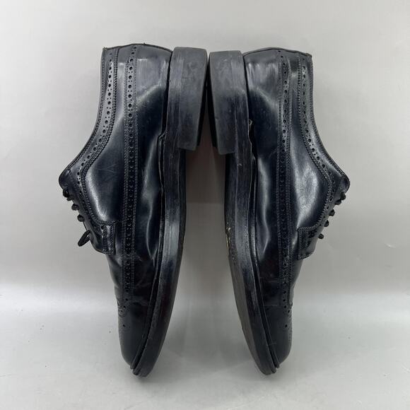 Royal Tweed by Cheaney Church’s Longwing Shoes Men Size 10.5 Black Brogue Oxford main image 8